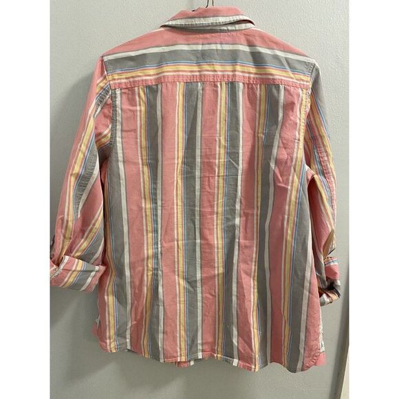 TOMMY HILFIGER -WOMENS BUTTON DOWN- LONG SLEEVE WITH 3/4 ROLL UP SLEEVE - SIZE L - Picture 7 of 9